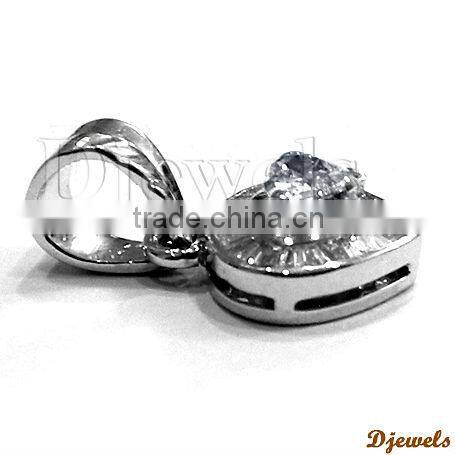 14K White Gold 0.65 Ct Diamond Pendant & White Gold Jewelry