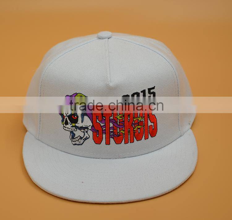 3D embroidery flat binn cap,custom snapback hat