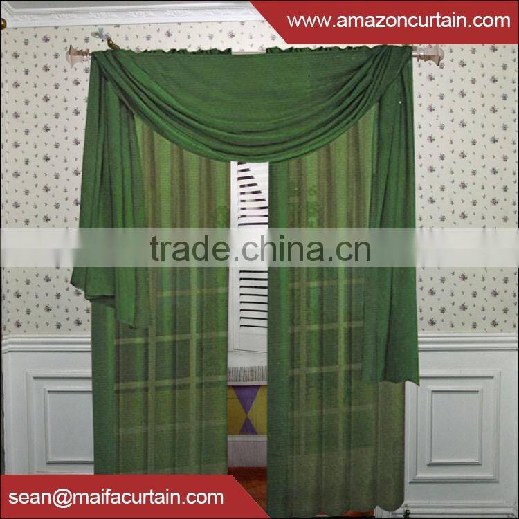 2016 newest curtain design100% polyester sheer raw silk fabric for curtains