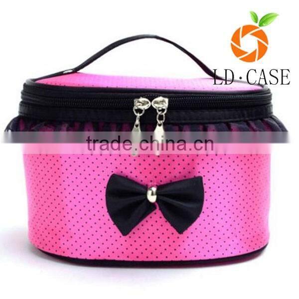 beauty cosmetic case pink makeup case/ cosmetic PU leather box,cosmetic display case