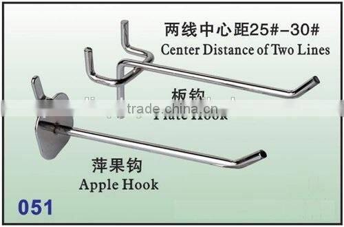 Metal display hooks slatwall