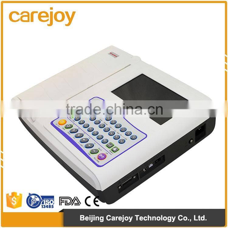 6 Channel Standard 12 lead Factory supply electrocardiograph ecg machine