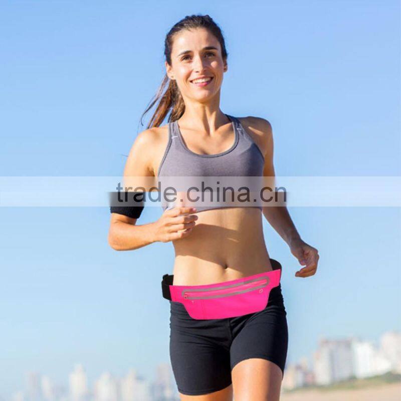 wholesale spandex running flip belt waist pack pouch phone bag
