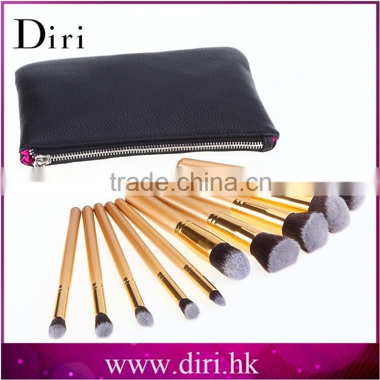 Yellow make up brushes set 10 make up brushes in stock fast selling brushes makeup