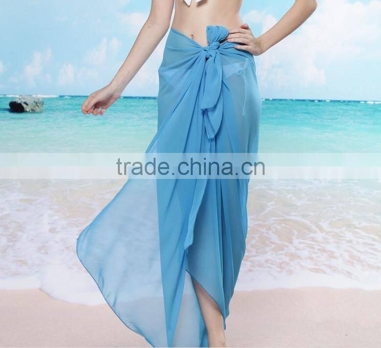 Sexy Women Ladies Chiffon Beach Wear Swimwear Bikini Cover-Up Wrap Sarong Scarf 100*150cm