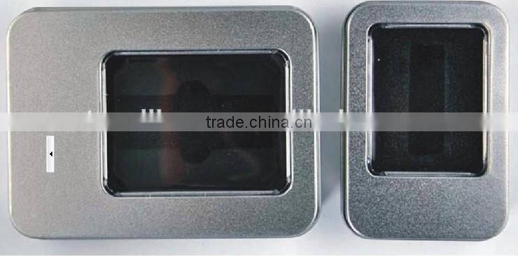 Wholesale metal tin box for silicone engrave ID bracelet