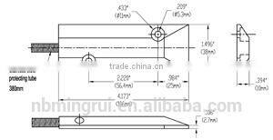MR-5C-55AL alarm system sensor with roll-up magnetic oor detector