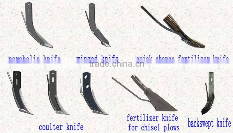 Customized tillage tools fertilizer parabolic knife