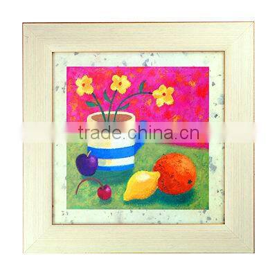 oil painting of flowers with fram