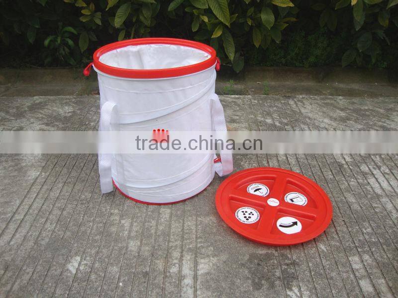 Foldable nylon pop up spiral collapsible Pet Food container