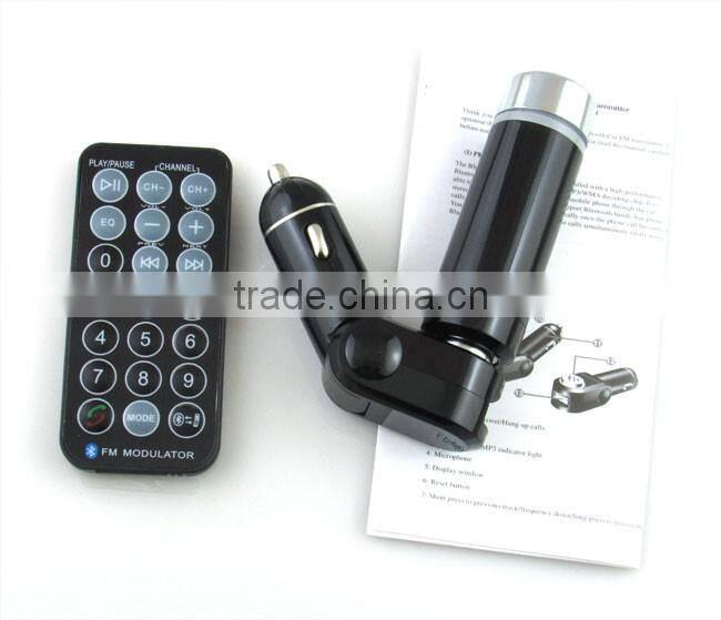 Handfree LED Display Wireless Bluetooth Car Kit FM Transmitter MP3 Player USB Charger For Samsung Iphone 6 Smartphone