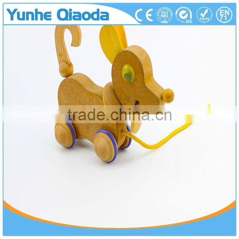 colorful Pull Along Dog Wooden Toy as you pull they make a fun baby