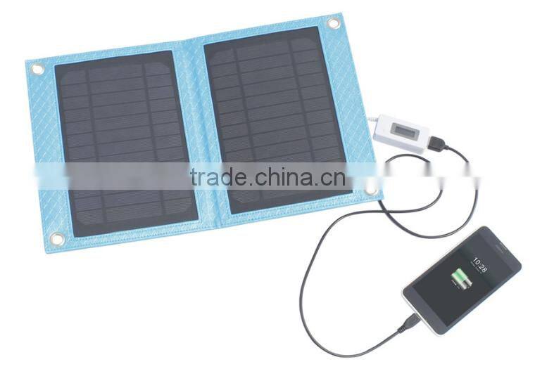 China manufacture charging phone 7w solar panel with usb wire