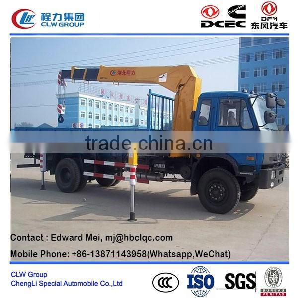 Dongfeng 4*2 4*4 type 190 Hp truck with crane 3 ton crane truck