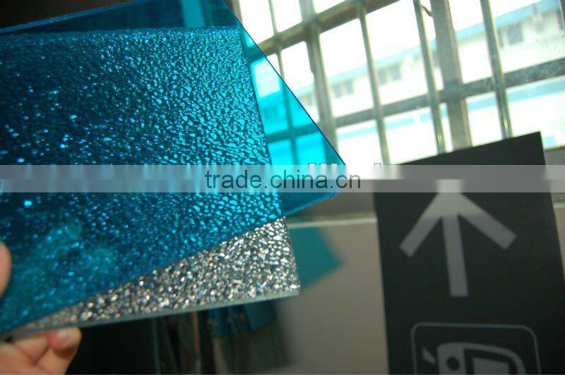 Clear polycarbonate diamond embossed sheet for /office desk