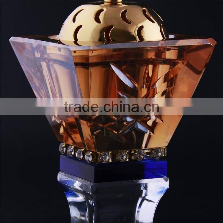 China made Luxurious brand golden crystal censer thurible