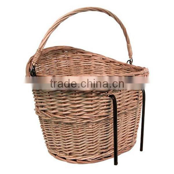 100%Handmade big wicker shopping bicycle basket wicker bike basket