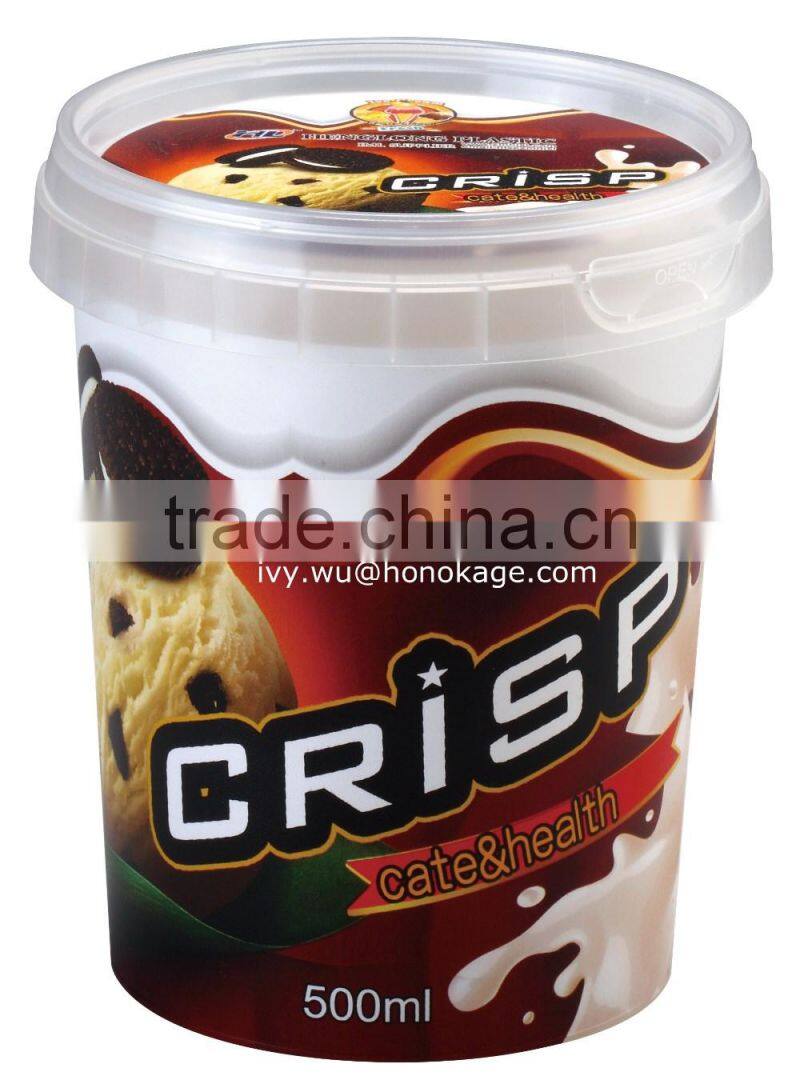 Customized IML Food Container Packaging, Ice Cream Pints,Ice Cream Tub Suppliers