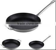 stainless steel fring pan with two handle