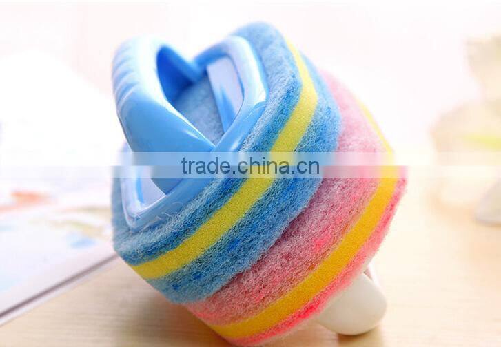 Q049 Plastic handle kitchen cleaning sponge bath brush