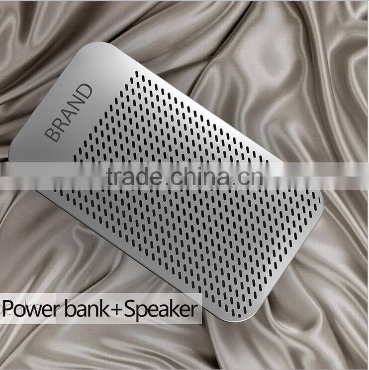 Mini Rechargeable Bluetooth Speaker With Power Bank Portable Multifunction 5000mAh Power Bank Super Thin Bluetooth Speaker