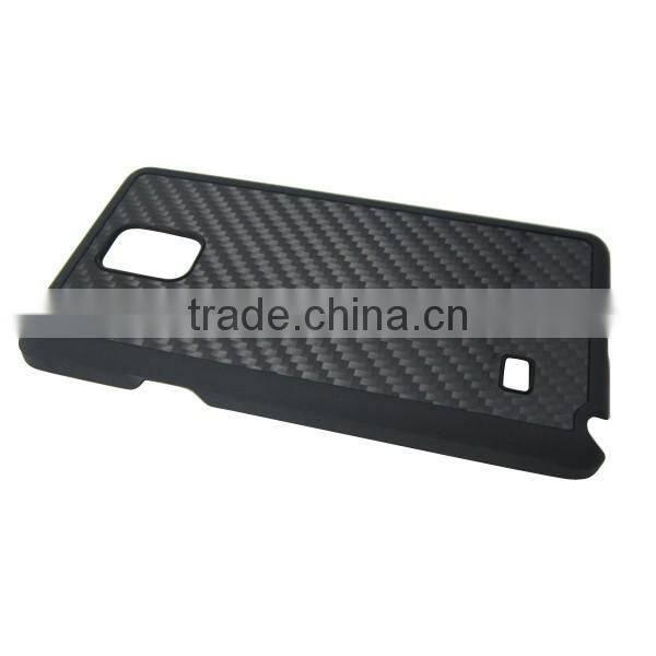 Real carbon fiber phone case PC bottom phone shell protective back cover for Samsung Note 4
