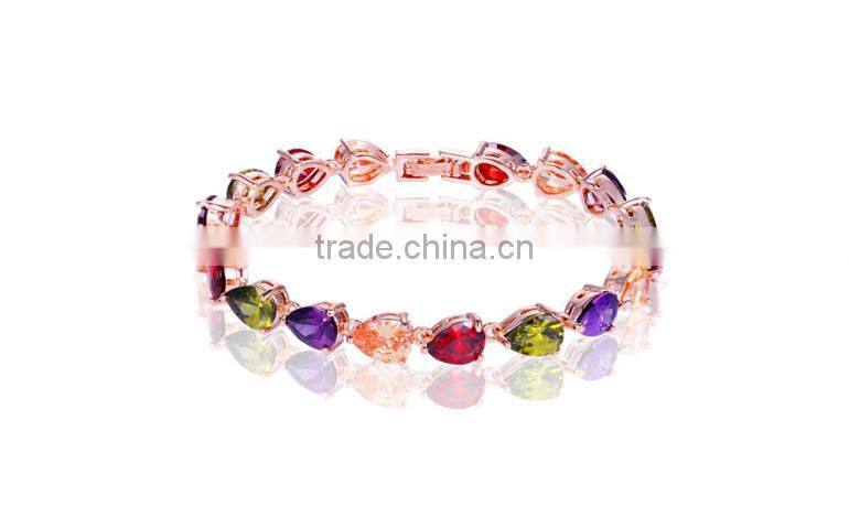 Wholesale Stock Small Order Fashion Colorful Raindrops Bracelet