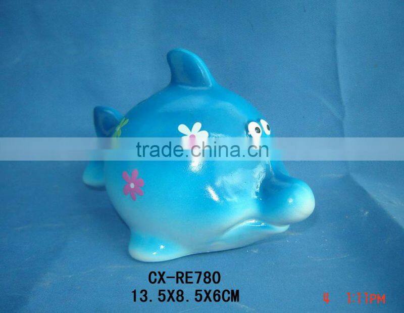 Ceramic Hop Selling Coin Saving Bank Toys, Animal Desgin Coin Bank with Sound