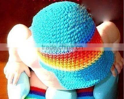 Baby Hat Summer Crochet Beanie Boy Funny Hats Baby Caps Child Hat 6 Colors for 0-4T