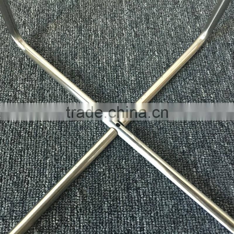 Wholesale living room furniture chrome plating sofa side table with metal folding legs