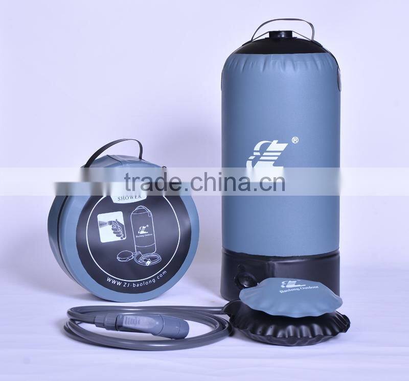 TPU material camping and outdoor sport solar pressure shower bag manufacturer in Zhejiang Hangzhou
