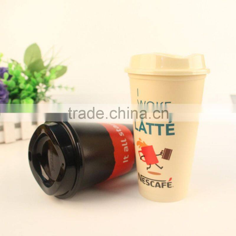 customized design reusable cups with lids for promotion