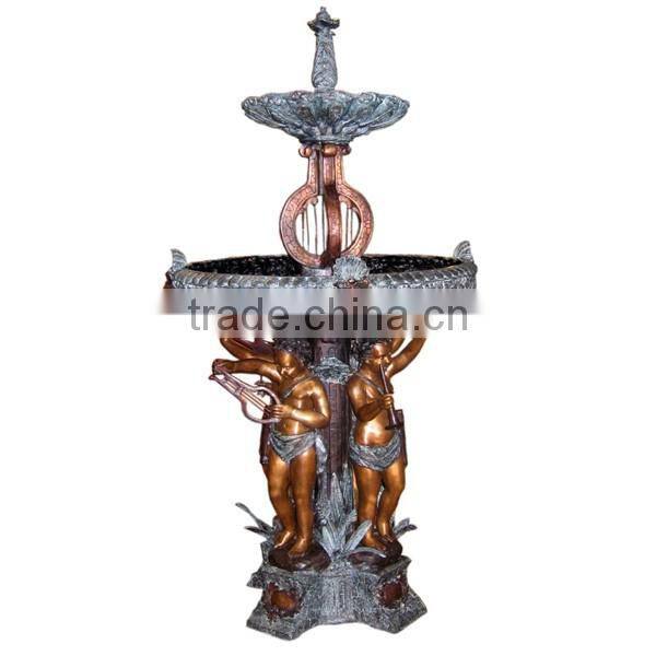 landscape garden decorations bronze metal nude fountains boy