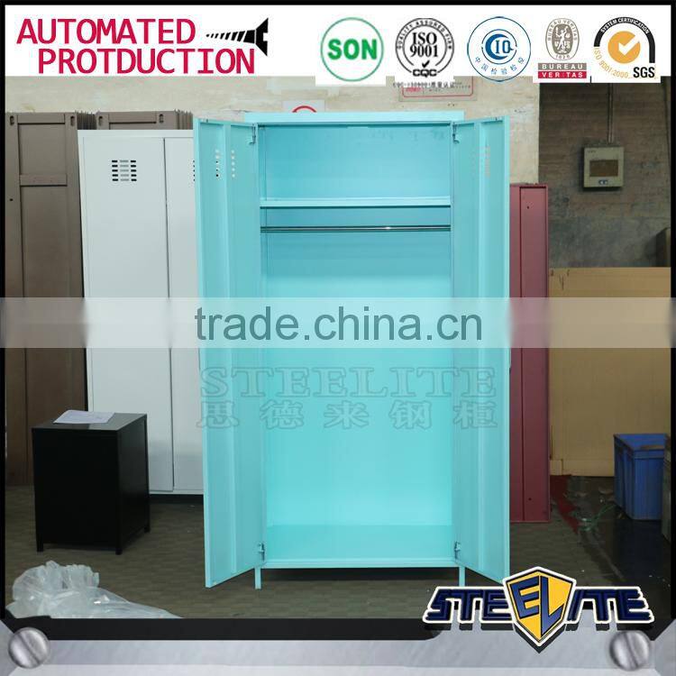 Korean steel cloth wardrobe bedroom lockable clothes wardrobe closet