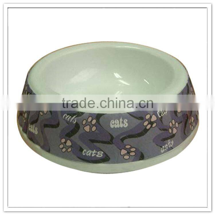 Chinese bulk buy printing cat feet melamine pet bowl