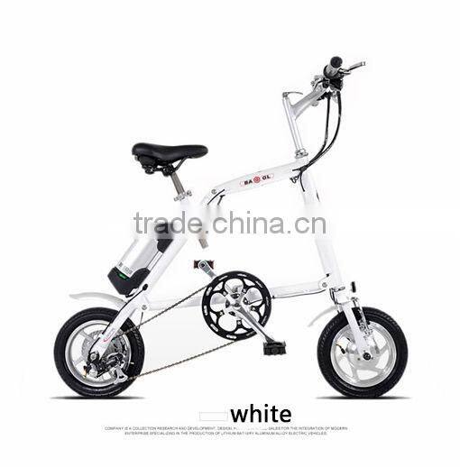 12 inch electric folding bicycle with brushless hub motor