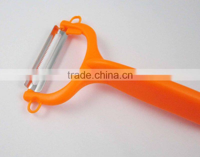 Y-Shape Orange Color Plastic Handle Vegetable Peeler