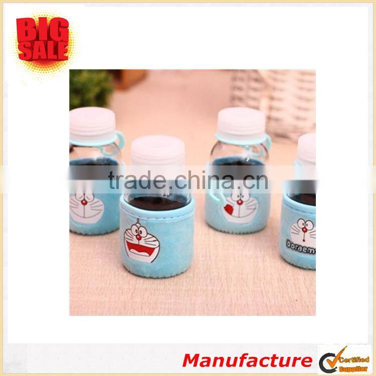 Promotional printing bottle cup sleeve flannalette bottle sleeve