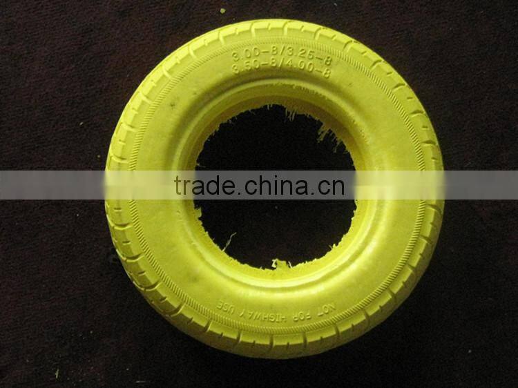 2.50-4 PU foam wheel+spoke for hand trolley hand truck