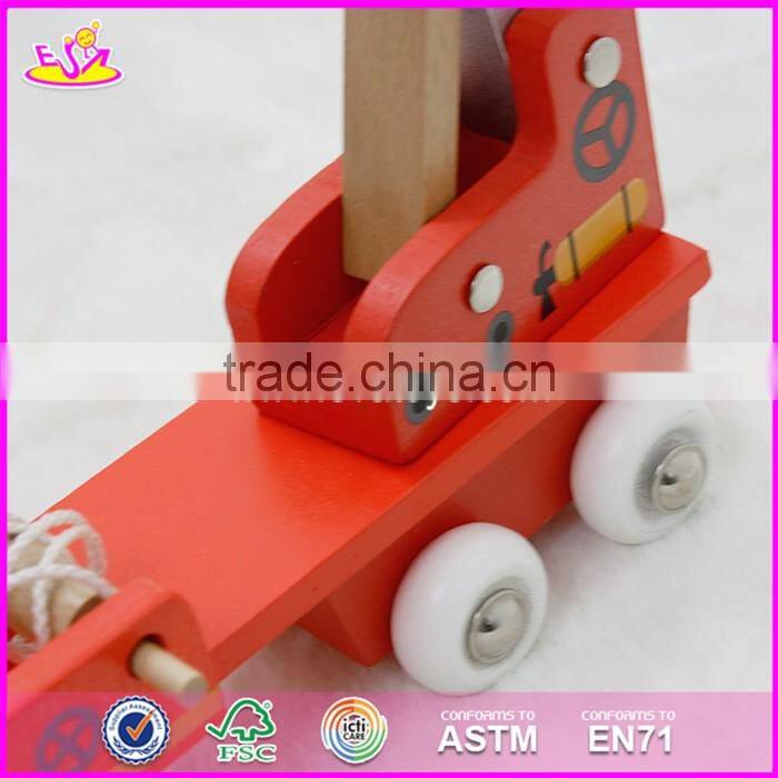 2017 New design wooden engineering car toys for 5 year old boys W04A288