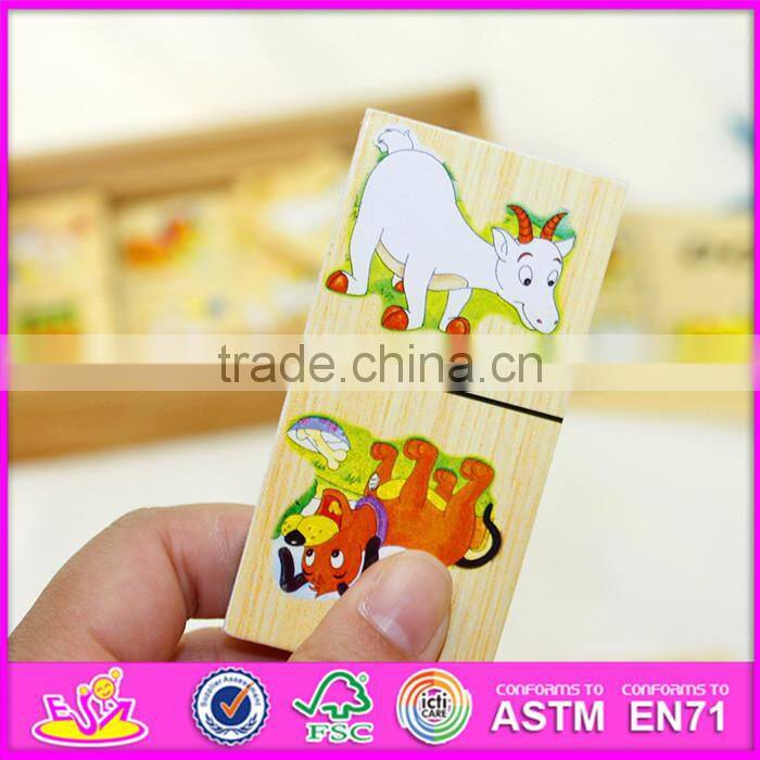 2016 top fashion educational wooden kids domino toy WJ278168