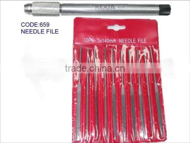 High Carbon Steel Needle File Hand Tool Set With Aluminum Handle