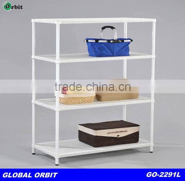 Space saver metal storage shelf with wheels, detachable warehouse storage rack