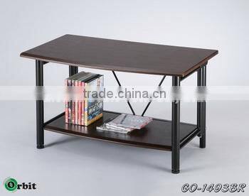 Plasma MDF TV table stand with shelf, folding wooden TV stand