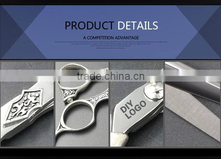 QJ-HS145 hair dressing scissors without hook professional barber scissors