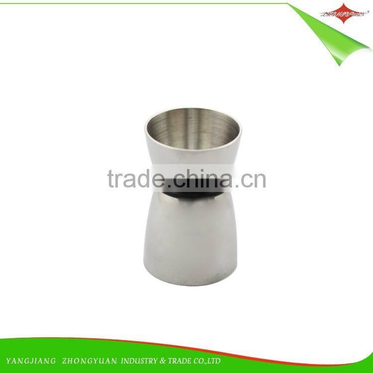 ZY-F1023 stainless steel double jigger with handle double cups measuring tool