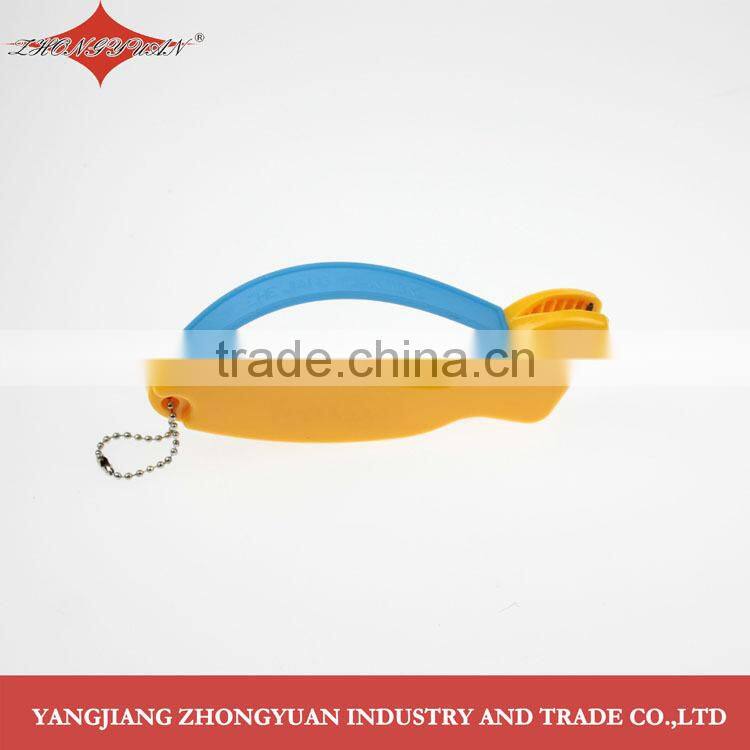 Precision hone blade knife sharpener with soft safety handle