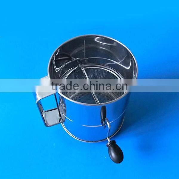 Stainless Steel Flour Sifter with plastic handle