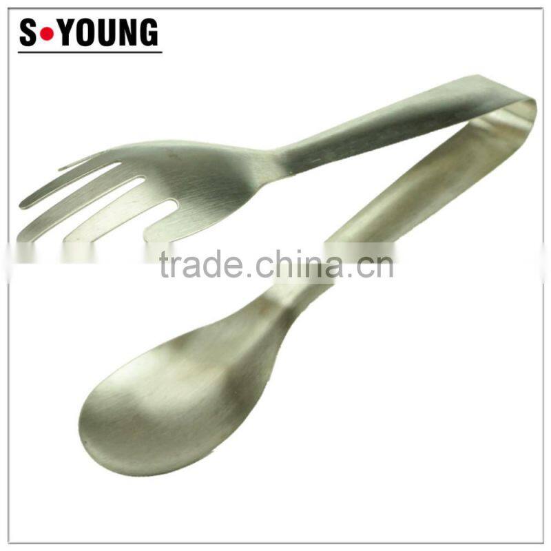 39050 Stainless Steel Kitchen Tongs BBQ Grill Food salad Tongs Fork Tongs