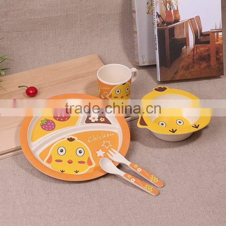 Eco-Friendly Baby Bamboo Fiber Tableware Wholesale Dinnerware Set